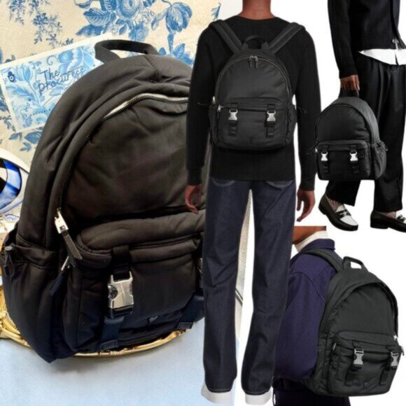 Ami Alexandre Mattiussi Other - 🆕 AMI PARIS 🧿 NWOT Black Ami De Coeur Nylon & Leather Backpack